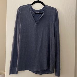 Men’s blue grey Henley